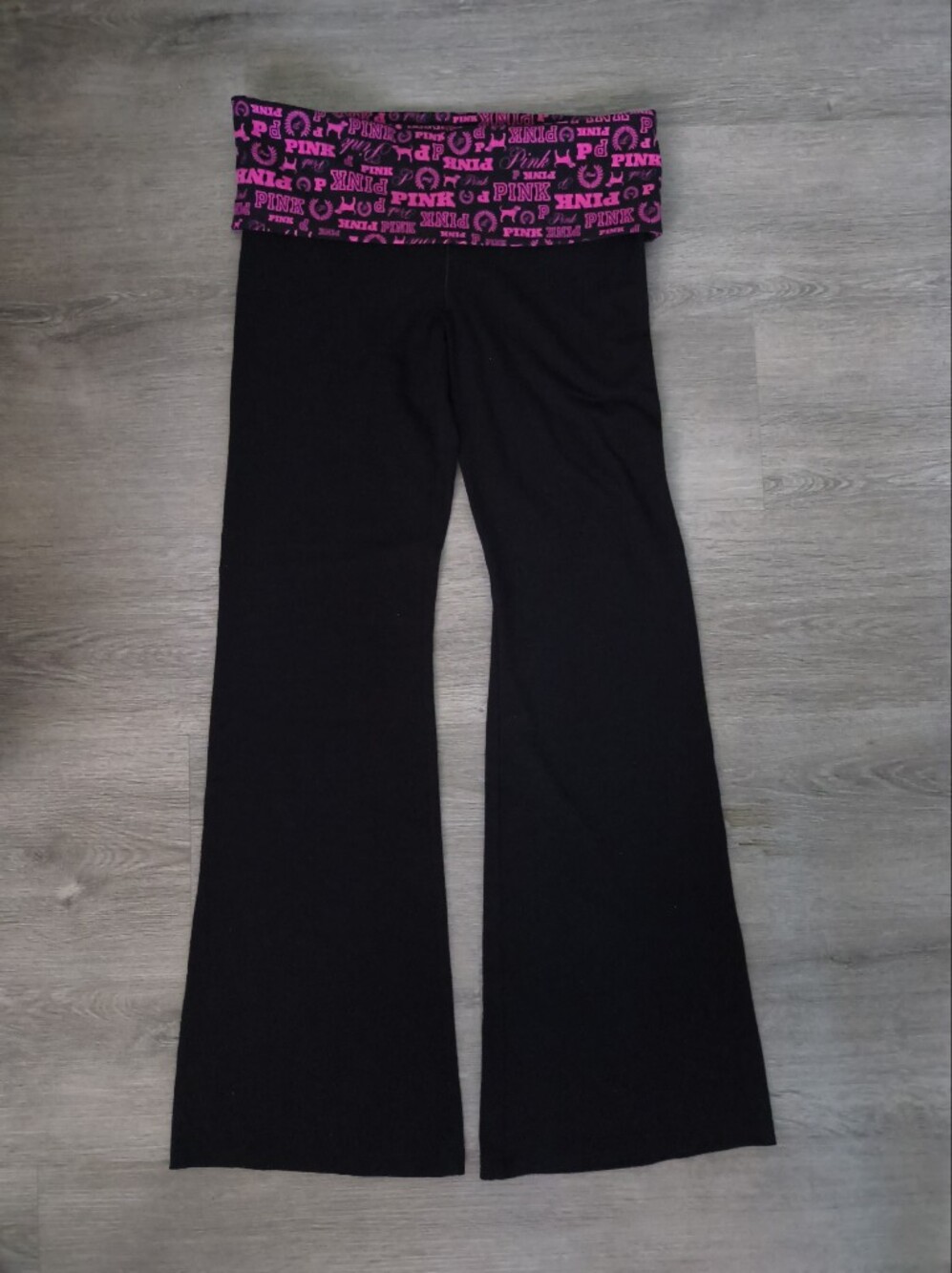 Victoria's Secret PINKAll-Day Cotton Foldover Flare Legging Limited Edition Sz L